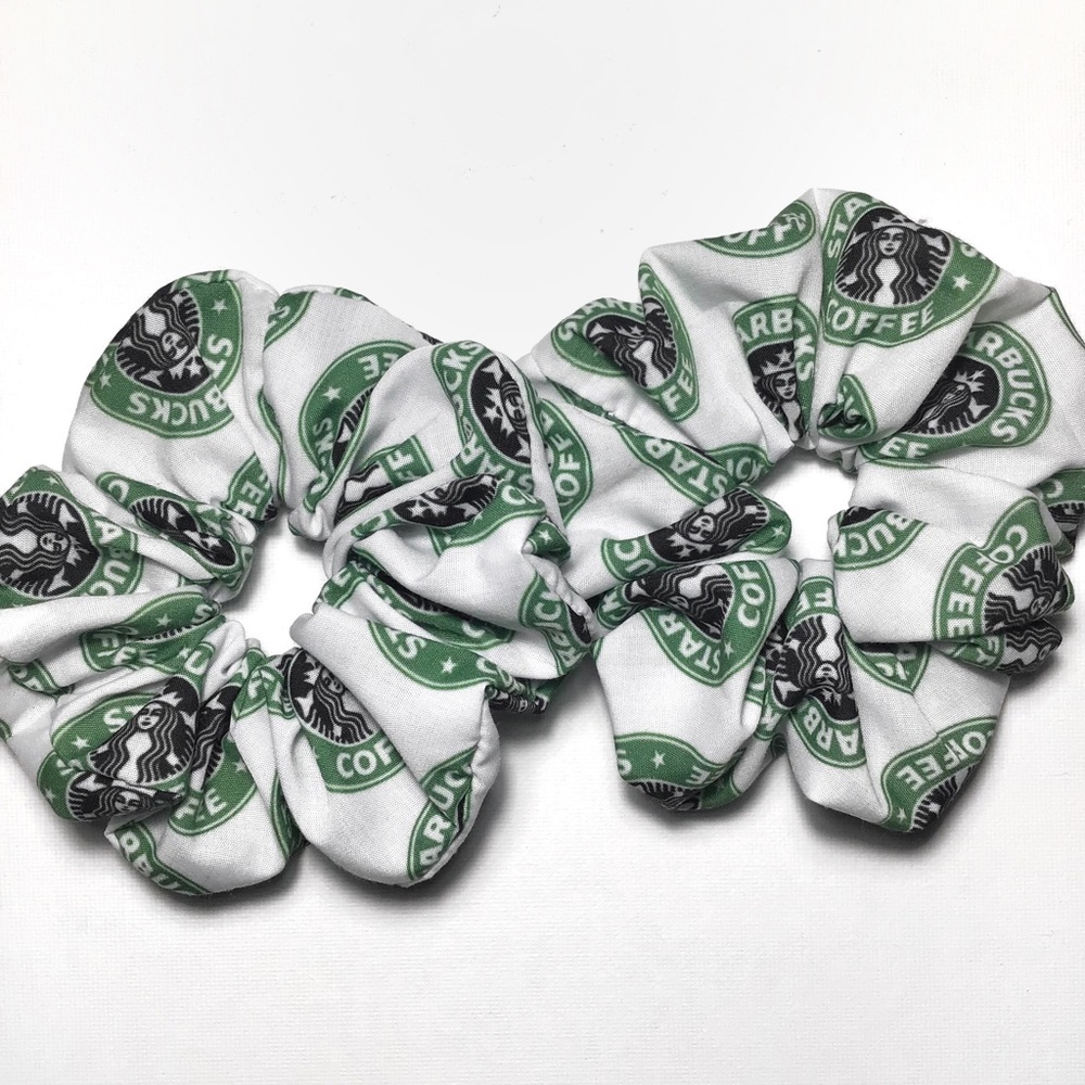 Set of 2 starbucks scrunchies